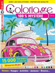 Coloriage 100% Mystère 33 - Voyages, activités, Animaux, Évasion