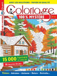 Coloriage 100% Mystère 34 - Automne, Animaux, Nature, Portraits