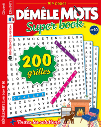 Le magazine Démêle-mots Super Book 06 : Ce sont 200 grilles avec 7400 mots mêlés à découvrir - format de poche