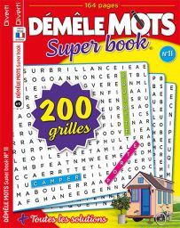 Le magazine Démêle-mots Super Book 06 : Ce sont 200 grilles avec 7400 mots mêlés à découvrir - format de poche