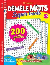 Démêle Mots Super Book n°24 - 200 grilles de jeu ! 