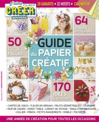 Des tutos pour une année de créations mois après mois : cartes de vœux, Fleurs en origami, fruits géométriques, couronne, mur de cœurs, sweet table, carnet de voyage, Table d’anniversaire, collier, Pinata, petits rangements, mobile, pochette…