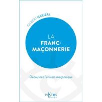 Couverture du livre "La Franc-Maçonnerie : Découvrez l'univers maçonnique" de Gilbert Garibal aux éditions Piktos Poche. Titre en blanc sur un cercle bleu avec un graphisme d'œil stylisé en arrière-plan