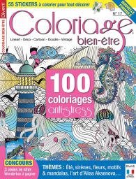 Coloriage bien-être 17 - Thèmes : été, sirènes, fleurs, motifs et mandalas...