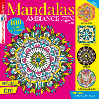 Spécial été 2025 - Mandalas Ambiance Zen 30 - 100 motifs à colorier - Magazine de Diverti Editions