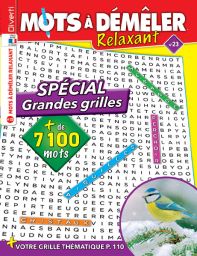 Mots à démêler Relaxant 23 - Spécial grandes grilles - Plus de 7100 mots à retrouver - Magazine de Diverti Editions