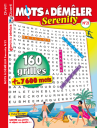 Mots à Démêler Serenity 21 - Plus de 7600 mots à découvrir - Magazine de Diverti Éditions
