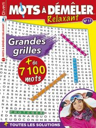 Mots à démêler Relaxant n°11 - Spécial Grandes Grilles, avec toutes les solutions