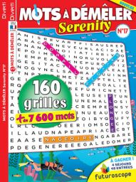 Le magazine de Mots à Démêler Sérénity n°16 vous propose ses 160 grilles et plus de 7600 mots à dénicher et en plus un nouveau jeu vous est proposé : Mots Brisés