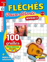 Fléchés Pause Détente 16 - Niveau 3 - Avec un cahier thématique musique - Achat Divertistore.com