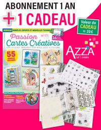 Abonnement Passion Cartes Créatives + EN CADEAU un assortiment de matériel AZZA LC7-3BD