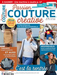 Magazine Passion Couture Créative n°36 et les patrons détachables
