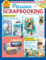 Passion Scrapbooking n°107 - créez des modèles exclusifs avec vos 16 planches - Ambiance maritime - Suivez le guide, sublimez vos pages - magazine de Diverti Editions