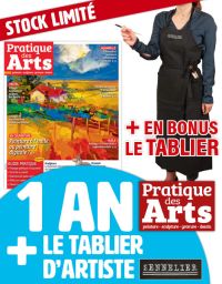 1 AN d'abonnement à Pratique des Arts + le tablier d'artiste SENNELIER