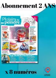 L'abonnement 2 ans au magazine Plaisirs de peindre pour recevoir dans votre boîte à lettres les 8 prochains numéros : réalisez tous les tutoriels en suivant les astuces et secrets des démonstrateurs…