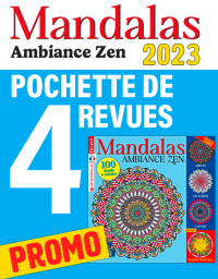 Pack de 4 livres Coloriages MANDALAS 2023 - Magazines de Diverti Editions