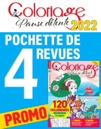 Collection 2022 Coloriage Pause Détente - 4 revues - Magazines de Diverti Editions