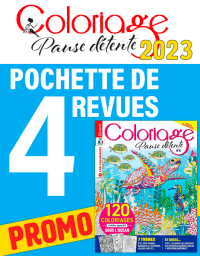 Collection 2023 Coloriage Pause Détente - 4 revues - Magazines de Diverti Editions