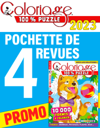 Collection 2023 Coloriage PUZZLE - 4 revues Diverti Editions