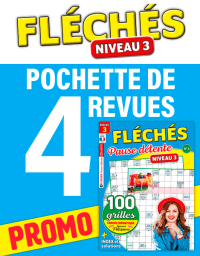Cette pochette promo contient 4 revues de mots fléchés de niveau 3