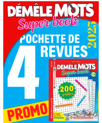 Pack Démêle Mots Super Book 2025 - 4 revues