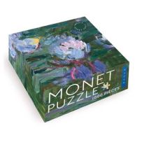 Boîte du puzzle 1000 pièces "Claude Monet - Les Nymphéas" édité par Hazan. Le visuel met en avant les touches de peinture impressionnistes et les nuances aquatiques de l'œuvre originale. Achat sur Divertistore.com.