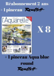 Réabonnement 2 ANS l'Art de l'Aquarelle + 1 pinceau ROUBLOFF-2026 - Réabonnement sur Divertistore.com