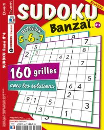 Sudoku Banzaï 04 - Niveaux 5-6-7 - Magazine de Diverti Editions