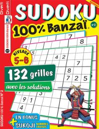 Sudoku Banzaï numéro 2- Avec 132 grilles niveaux 5, 6 