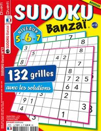 Sudoku Banzaï 12 - Avec 132 grilles et toutes les solutions Diverti Editions