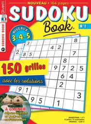 SUDOKU Book numéro 1 - Niveaux 3-4-5