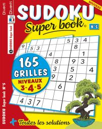 livre SUDOKU Super book n°5 - Niveaux 3-4-5 Diverti Editions