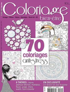 Coloriage bien-être n°2 - 70 coloriages anti-stress - Format voyage