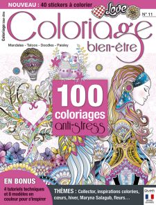Coloriage bien-être n°11 - 100 coloriages anti-stress - Achat magazine sur Divertistore.com - Diverti Editions