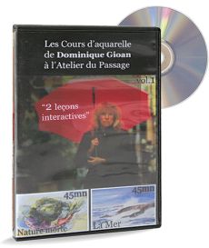 Les cours d'aquarelle de Dominique Gioan - Nature morte et mer - DVD