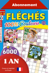 Pour recevoir les 4 prochains numéros de la revue Fléchés Pause Détente niveau 3, abonnez-vous et bénéficiez d'une remise ! A chaque numéro, 100 grilles et toutes les solutions - Achat abonnement sur Divertistore