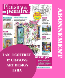 Offre d'abonnement au magazine Plaisirs de Peindre avec le set Pan Pastel