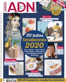 ADN l'Atelier Des Nanas 7 - 30 Tutos créatifs tendances 2020, créations écolos inédites, Zéro déchet, Déco green - Diverti Editions
