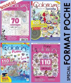 Collection coloriage 4 numéros multi-titres spécial petit format !