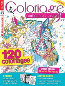 Livre de Coloriages Ambiance Zen n°4 Thèmes automne, fleurs, mandalas, colorama