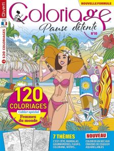 Coloriage Pause Détente 10 - 120 coloriages - 7 thèmes sur le thème de l'été en vente sur divertistore.com