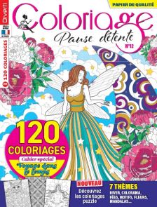 Coloriage Pause Détente n°12 - Revue de Diverti Editions avec 7 thèmes à colorier