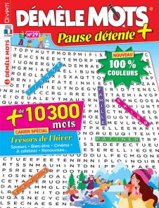 Démêle Mots Pause Détente 29 - Avec un cahier spécial "Trésors d'hiver"