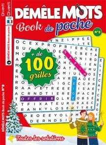 Le magazine Démêle Mots Book de poche numéro 8 de Diverti Editions pour vous détendre et vous divertir avec plus de 100 grilles