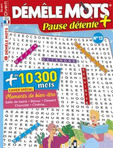 Le magazine Démêle-Mots Pause Détente + n°13 pour des heures d'évasion et de lâcher-prise - Diverti Editions