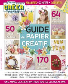 Des tutos pour une année de créations mois après mois : cartes de vœux, Fleurs en origami, fruits géométriques, couronne, mur de cœurs, sweet table, carnet de voyage, Table d’anniversaire, collier, Pinata, petits rangements, mobile, pochette…