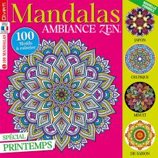 Exprimez votre talent pour colorier tous les mandalas de ce nouveau numéro de Mandalas Ambiance Zen de Diverti Editions