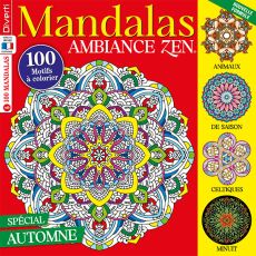 Exprimez votre talent pour colorier tous les mandalas de ce nouveau numéro de Mandalas Ambiance Zen de Diverti Editions