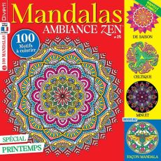 Exprimez votre talent pour colorier tous les mandalas de ce nouveau numéro de Mandalas Ambiance Zen de Diverti Editions