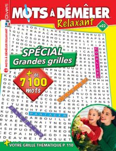 Mots à démêler Relaxant 22 - Spécial grandes grilles - Plus de 7100 mots à retrouver - couverture
